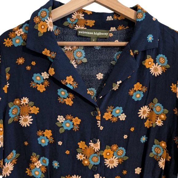 Princess Highway Floral Print Button Front Dress - Picture 3 of 13